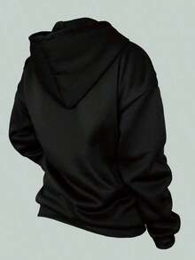 Morat Cartoon Gothic Style Unisex Hoodie - 黑色 - 查看 2