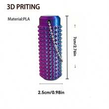 3D打印尖刺握柄减压玩具，便携式旋转按摩棒，钥匙扣按摩器，刺激疼痛的指尖按摩器，用于缓解压力 - 彩色 - 查看 15