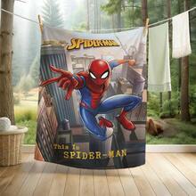 2pcs S Pidey And His Amazing Friends Fleece Blanket Versatile Multi-Purpose Soft Cozy Spider-Man Throw Blanket For Sofa Bed Living Room Couch Travel Camping Office Nap Car Decorative Warm Cartoon Plush Blanket Marvel Fans Gift - Multicolor - View 2