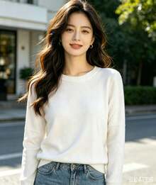 Women's Winter Fashion Sweater, Super Comfortable. - 白色 - 查看 1