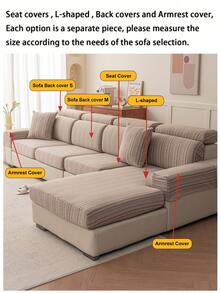 1 chiếc vỏ đệm sofa chống thấm nước và chống nước tiểu, dùng được cả bốn mùa, kiểu dáng đơn giản và hiện đại, co giãn, thân thiện với thú cưng và chống bẩn, kiểu mũ tắm có thể tháo rời, phù hợp với sofa chữ L và sofa 1/2/3/4 chỗ ngồi (Bán lẻ từng chiếc) - màu cà phê - Xem 9