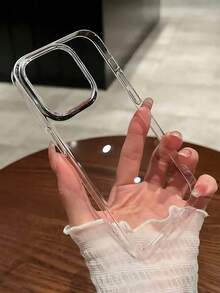 透明水晶般柔软的TPU手机壳，简约透明设计，轻薄全包覆，大开口，兼容 11/12/14/13/12/14/15/16 Pro Max/ 16E/ 17/17 Pro/17 Pro Max/Air - 無色 - 查看 2