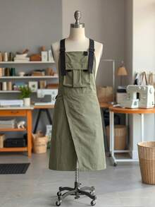 1 buah Celemek Kerja Multi-Saku yang Dapat Diatur, Celemek Tahan Noda Unisex Cocok untuk Studio Seni, Dapur, Berkebun, Tukang Cukur, Kafe, BBQ, Hotel - Beraneka warna - View 14