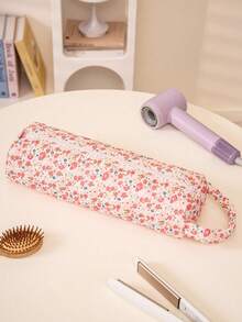 Quilted Floral Multi-Use Storage Bag, Portable Protective Organizer For Glasses & Hair Dryer - Multicolor - View 10