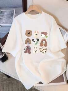 Modern And Minimalist Item - Women's Sports T-Shirt, Short Sleeve T-Shirt For Women, A Combination Of Tenderness And Modern Design, Fashionable And Versatile For Sports, Casual Daily Wear And Various Occasions, Casual Daily Wear Top For Women. - 白色 - 查看 1