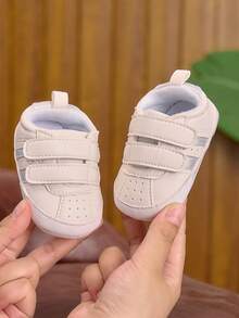 婴幼儿男女通用软底休闲运动鞋，适合0-1岁宝宝，春秋季，0-6-12个月婴幼儿鞋，四季皆宜 - 銀色 - 查看 5