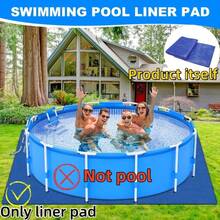 Lona rectangular de PE para piscina, tela de protección de suelo resistente y a prueba de perforaciones, revestimiento impermeable y antiarañazos para protección de la parte inferior de piscinas sobre el suelo - B - Ver 3