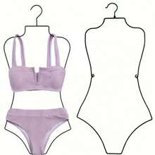 Móc treo bikini mới, móc treo áo tắm, móc treo bộ váy bằng kim loại, giá trưng bày quần áo người lớn, giá lưu trữ. - màu đen - Xem 3