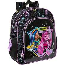 Safta Monster High 大型 Monster High Compact Evolution 兒童拉桿背包，帶可拆卸可清洗內襯，可透過拉鍊連接到拉桿箱，配有頂部提手和身份標籤，均碼 - 免費送貨 ✅ 西班牙大陸 24/48 小時送達 - 選項 4 - 查看 2