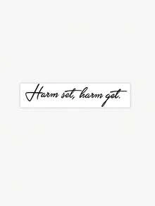 1 Herbal Tattoo Sticker, Simple Cursive English Short Phrase, Horizontal Style, Artistic And Personalized Temporary Tattoo Sticker, Washable, PVC, Disposable, Waterproof And Sweatproof, Suitable For Arms, Waist, Abdomen, Back, Legs, Non-Reflective, Realistic Tattoo, Suitable For People, For Daily Use, Lasts 7-14 Days - Black - View 4