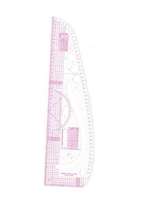 PIN 1pc Multi-Functional Curve Ruler 6501, Acrylic Transparent Drafting Tool, For Sewing Pattern Making, With Arm Hole Placement For Tailors And Designers - Scale Ruler - View 14
