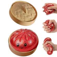 5.5cm Glitter Dumpling, Squishy Toys 2026 New Glitter Dumpling Squishy With Box, Dumplings Sensory Squeeze Toy Stress Relief, Adult Soft Squeeze Decompression Dough Anxiety Relief Fidget - 紫色 - 查看 4