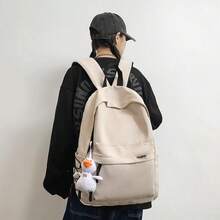 Unisex Large Capacity Laptop Backpack, Lightweight Waterproof Casual Rucksack, Minimalist Design Suitable For High School, College Students, Outdoor Travel - Backpack - View 4