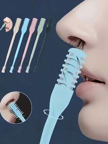 5件/4件/3件/2件/1件 facial 鼻毛修剪器（附收納盒），一次性鼻毛刮鬍刀便攜式手動鼻毛修剪套組，適合男女使用，360度旋轉鼻毛修剪器，復活節與母親節理想禮物，鼻部護理工具，2合1手動鼻毛修剪器，雙面鼻毛剪，鼻毛去除工具，便攜易用，不拉扯，男女通用理容工具，鼻腔與耳道清潔工具，便攜式除毛裝置，夏季旅行必需品，旅行 - 彩色 - 查看 1
