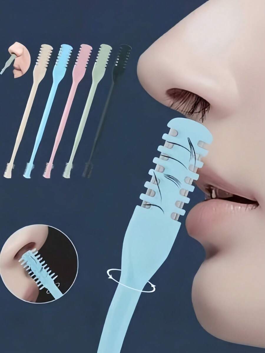 5件/4件/3件/2件/1件 facial 鼻毛修剪器(附收納盒),一次性鼻毛刮鬍刀便攜式手動鼻毛修剪套組,適合男女使用,360度旋轉鼻毛修剪器,復活節與母親節理想禮物,鼻部護理工具,2合1手動鼻毛修剪器,雙面鼻毛剪,鼻毛去除工具,便攜易用,不拉扯,男女通用理容工具,鼻腔與耳道清潔工具,便攜式除毛裝置,夏季旅行必需品,旅行 - 彩色 - 查看 1