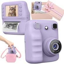 Kids Instant Print Camera Set With Gift Box 1080P HD Selfie Video Camera 2.4" LCD Screen Multiple Creative Modes Rechargeable Battery USB Cable Included Gift Choice For Midsummer Birthdays Graduation Season Back To School Special Occasions - Multicolor - View 14
