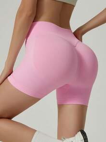 3 Pairs Women's Knit Sports Shorts, Short Design, Suitable For Gym Workout And Exercise Summer - Multicolor - View 5