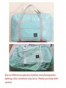 Large Capacity Lightweight Oxford Fabric Travel Bag, Foldable Portable Luggage Bag With Fixed Shoulder Strap And Zipper Closure - Multicolor - View 6
