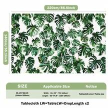 1pc Rectangular Polyester Tablecloth, Green Turtle Leaf Pattern, Single-Sided Printing, Suitable For Tabletop, Washable And Reusable, Applicable For Indoor, Outdoor, Patio, Wedding, Party, Dining, Craft Exhibition, Banquet Decoration - Multicolor - View 11