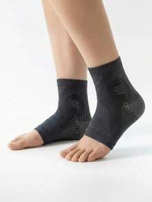 1 Paar Knöchel-Kompressionssocken, elastische Kompressionssocken, elastischer Fußschutz, geeignet für alle Jahreszeiten, atmungsaktiver elastischer Fuß - verstärkte Nahtpassform, geeignet für Outdoor-Sport, Wandern, Training, Herren-Kompressionssocken, Damen-Kompressionssocken - A - Übersicht 4