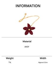1pc Fashionable Plumeria Open Bangle Bracelet, Unique Elegant Countryside Style Accessory For Daily Wear - Odd-shaped Flower Bracelet - View 8