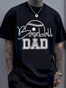 Camiseta de Béisbol para Papá, Regalo para el Día del Padre, Camiseta para Amantes del Béisbol, Ropa Casual, Camiseta para Fanáticos del Deporte, Color Negro - Negro - Ver 9
