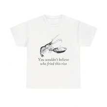 Simp Fried Rice Heavy Cotton Tee220G heavyweight 100% cotton T-shirt.  with butterfly print pattern, suitable for girls and wo's short sved round neck inspirational shirt, cute aesthetic Y2K style summer top, suitable for outdoor, family, work or street wear casual loose daily T-shirt - Blanco - Ver 1