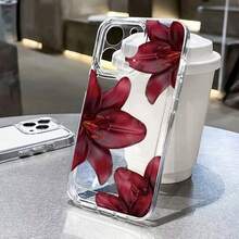1 chiếc ốp lưng điện thoại kiểu Ins Style họa tiết hoa dâm bụt và lá tươi mát, chống trượt, bảo vệ điện thoại cho iPhone 11/12/13/14/15/16 Pro Max - Nhiều màu - Xem 2