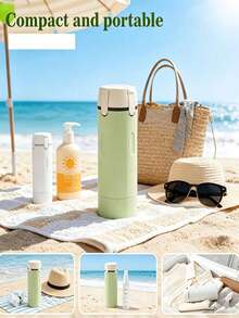 1套防漏旅行分裝瓶，可重複使用圓形塑膠旅行容器附30ml刻度，輕巧旅行洗漱套裝，適用於洗髮精、潤髮乳、沐浴乳、乳液、防曬乳，TSA認證旅行尺寸瓶，適合飛機旅行、度假、商務出差、健身、露營，附標籤貼紙的中性旅行配件瓶罐/分裝瓶/收納瓶，旅行必備，香水可填充瓶，居家必備 - 彩色 - 查看 3