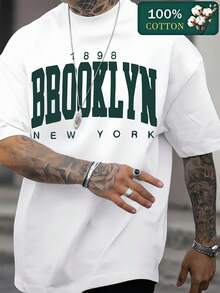 Men's Short Sleeve T-Shirt, 100% Pure Cotton, Casual And Sporty Urban Fashion Style, New Summer Style - 白色 - 查看 12