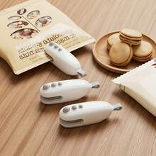 1pc 2-In-1 Mini Heat Sealer And Cutter, USB Rechargeable Handheld Bag Resealer With 400mAh Battery, Portable Kitchen Gadget For Plastic Snack Bags, Chips & Food Storage - 1pc - View 2