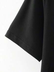 Moda 2026 Para Mujer Cotton T-shirt Casual Calidad   Camiseta Casual Mujer - Algodón 100% Suave, Estampado Moderno, Ideal para Todo Momento  Liso    Casual    Ninguno    Diario Camiseta Básica Unisex - Negro - Ver 3