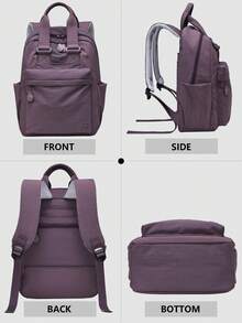 Mochila casual antirrobo de nailon para mujer; Bolsa multifuncional para desplazamientos diarios; Bolsa de viaje ligera con múltiples bolsillos; Mochila escolar minimalista de gran capacidad; Mochila conveniente, adecuada para estudiantes, enfermeras, maestros, empresarios, viajes de vacaciones, viajes de negocios, desplazamientos diarios, compras, oficina, citas, senderismo, entrenamiento, trabajo, regalo de cumpleaños, regalo de vacaciones, mochila - Multicolor - Ver 7