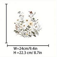 1 pieza de Parche Termotransferible Floral Vibrante| Adecuado para camisetas, jeans, sudaderas, mochilas y almohadas. - Blanco - Ver 6