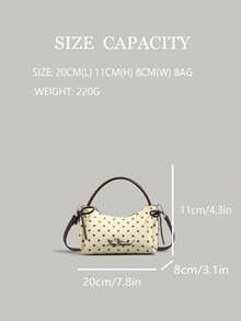 Polka Dot Cute Bow Handbag - Whether For Daily Commute Or Weekend Outings, This Bag Can Easily Elevate Your Style. Versatile Handle Design Allows For Hand-Held, Shoulder, Or Crossbody Carry. Easily Fits Daily Essentials Like Phone, Keys, Lipstick, And Powder. - Multicolor - View 8