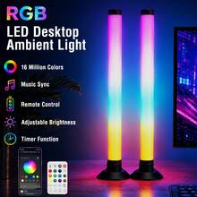 2pcs RGBIC Gaming Light Strips, Music Sync Ambient Light, 16 Million Colors, Phone APP And Remote Control, USB Powered Suitable For Computer Monitor, TV Backlight And Gaming Room Decoration - Multi-color light - View 1