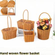 1個仿藤編花籃,紀念品禮品籃,鮮花插花籃,家居生活收納籃,手工仿藤編花籃,手編籃,田園風收納籃,收納架,花架 & 花籃,藤編手提籃,花籃,花盆,插花籃,田園手提籃,婚禮紀念品--手提花籃,手提水果籃,給家人和朋友的禮物,節日禮物,開學禮物,宿舍裝飾收納 - 彩色 - 查看 3