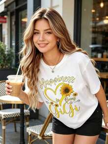 Camiseta de Algodón Estilo Vintage con Estampado de Lema de Lisboa, Camisetas de Abuela para Mujer, Tops Gráficos GiGi, Regalos para Abuela, Camisetas para el Día de la Madre, Tops de Manga Corta GiGi, Camiseta Transpirable de Cuello Redondo para Mujer, Ropa Casual para el Hogar y el Aire Libre para el Verano y Uso Diario - Blanco - Ver 4