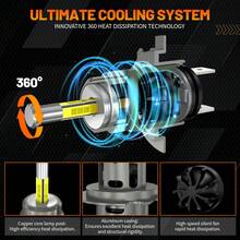 HYNBYZJ 2 bóng đèn pha LED H7 mini không dây 160W 6000K chip CSP 4 mặt cho đèn pha ô tô LED, đèn LED 360 Turbo 12V - A - Xem 4