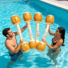 1/2 Pair Wood Grain Pattern Adult Inflatable Bumper Ball Water Interactive Game - Multicolor - View 6