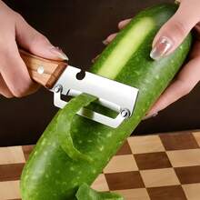 1 cái (2 trong 1) Dụng cụ gọt vỏ rau củ quả đa năng bằng thép không gỉ, có thể mở nắp chai, thích hợp để gọt vỏ cà rốt, khoai tây, bí đao, mía, bí ngô, thiết kế tay cầm tiện dụng - Nhiều màu - Xem 6