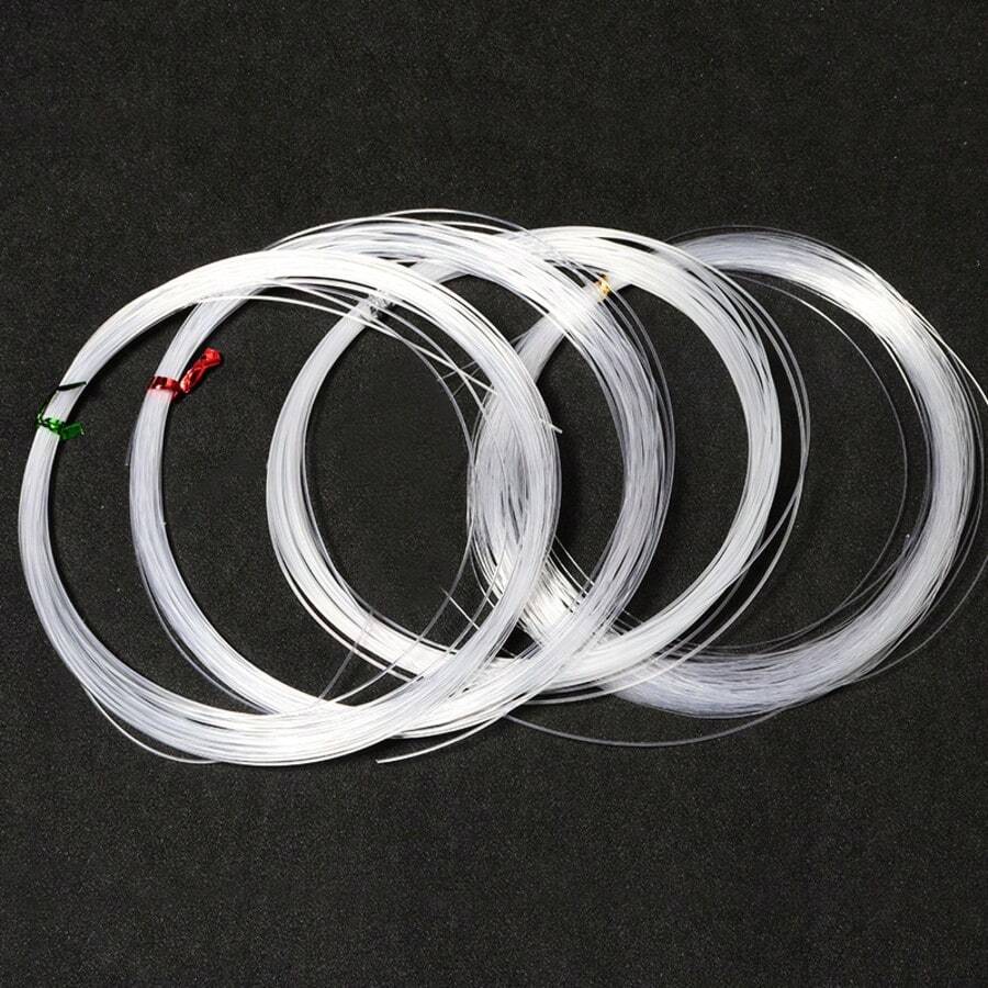 1 pieza Línea de cristal no elástica de nailon, hilo para manualidades de cuentas DIY, hilo para cuentas, línea de bobina de envoltura, línea de artesanía de nailon transparente - Hilo y cordón para hacer joyas, pulseras, collares, borlas