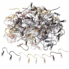 100/200pcs/Pack Iron Earring Hooks, Spring Earring Hooks With Beads, Minimalist Earring Findings, DIY Jewelry Making Earring Components - Ear Hooks - View 7