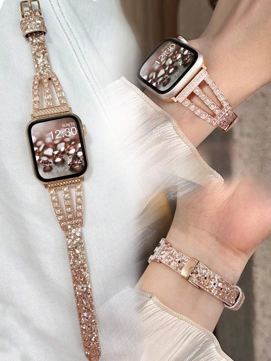 Huastonband 時尚品牌設計 D 字金屬裝飾軟棕色錶帶，適用於 Ultra 2 1 SE S9 8 7 6 5 4 3 2 1 系列，男女通用替換智慧手錶腕帶 38mm 40mm 41mm 42mm 44mm 45mm 49mm