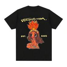Camiseta unisex de manga corta, camiseta gráfica del álbum Karol GS Tropicoqueta 2026, ropa de moda para hombre y mujer, camisetas de manga corta, camisetas hombre, spiderman, ,  mujer, romwe men, boho chic, regalos para maestros, camiseta de mujer, atuendos curvos para hombre, y2k. - Negro - Ver 6