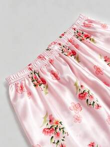 Set Piyama 2 Potong untuk Anak Perempuan Remaja (Kemeja Lengan Pendek dan Celana Pendek Motif Bunga) - MultiWarna - View 11