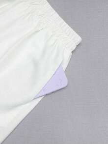 Pantalones anchos de mujer con estampado floral para vacaciones - Blanco - Ver 4