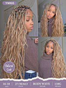 Y WIGS #27/30/613 波浪鉤編真人髮 Miracle Knots 55g 18英吋輕量隱形羽毛鉤編髮，適用編髮 - 彩色 - 查看 3