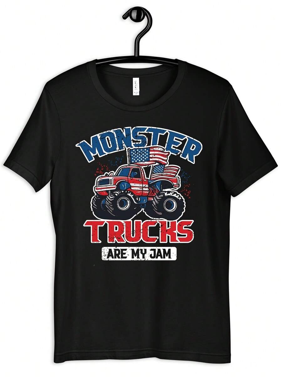 Monster Trucks Are My Jam T-Shirt, Hoodie, Womens Tees, Shirt, Tee, Long Sleeve, Tank Top, Sweatshirt - 黑色 - 查看 1