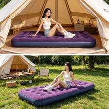 Blue Inflatable Air Mattress, Outdoor Picnic Rest Inflatable PVC Material Thickened Portable - Blue - View 3